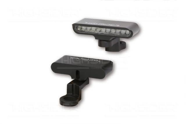 HIGHSIDER LED-WINKER STRIPE, ALU BLACK, F. MIRROR MOUNTING